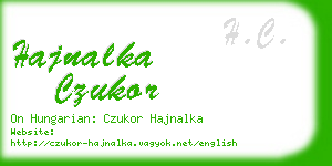 hajnalka czukor business card